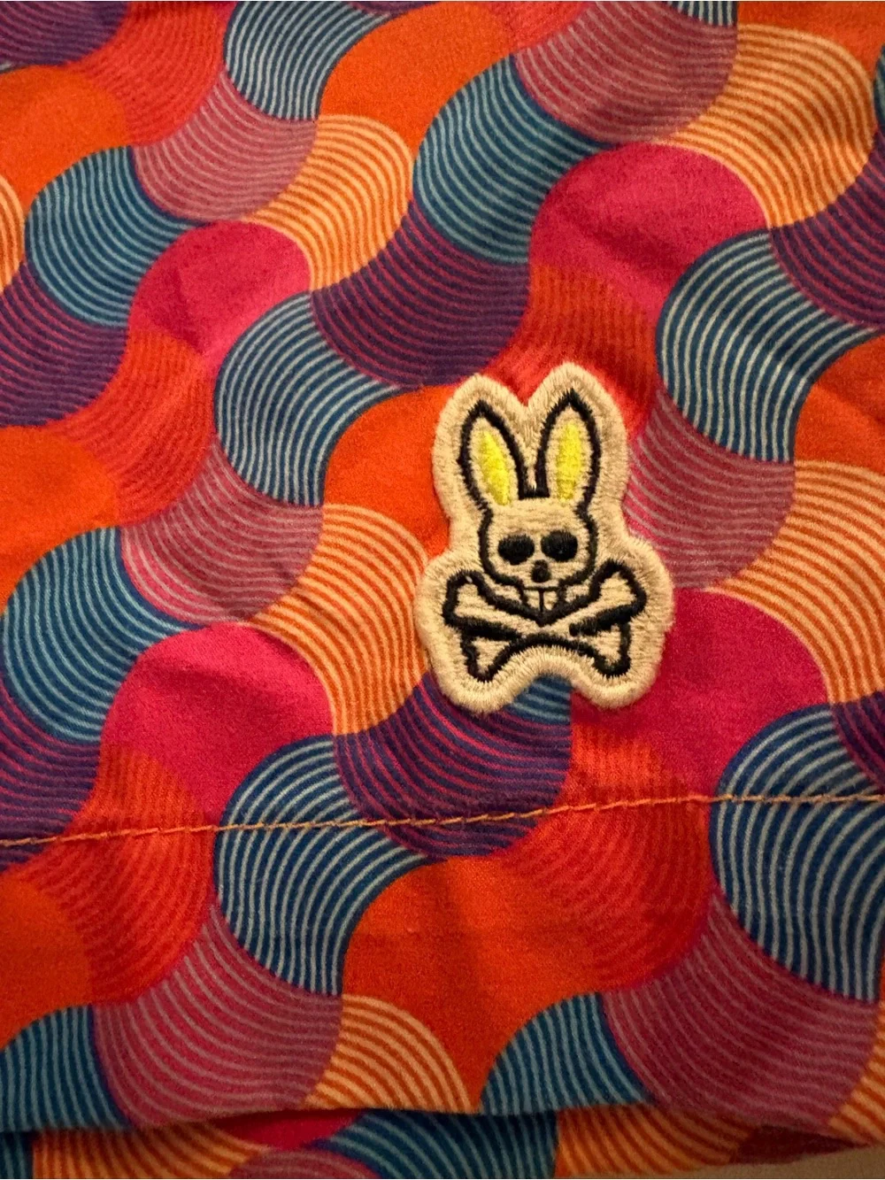 Swim Trunks Boy’s Psycho Bunny Retro Wave Design 10/12